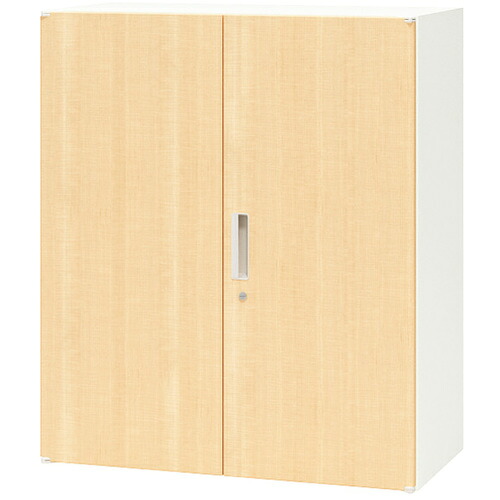 【別途送料あり】ナイキ（NAIKI）　収納庫　ＣＷ型　両開き書庫　８９９×４５０×１０５０　木目　【品番：CW-0911K-WBS】