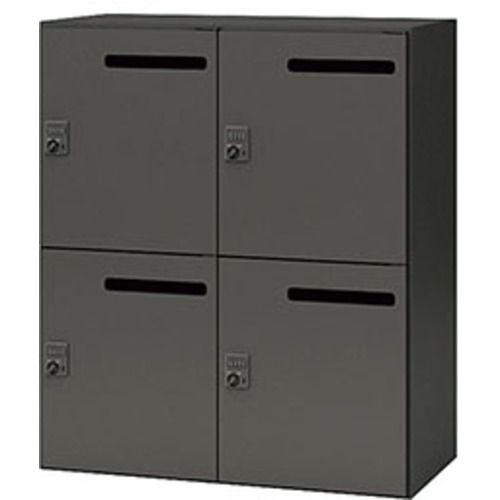 ★ナイキ（NAIKI） 個人的ロッカー ＣＷ型 ４人用 黒いこと 文字盤錠 （隠し・電子メイル投じる口付） 【品番：CW-0911PLMPD4-BB】