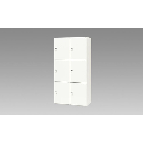 ★ナイキ（NAIKI） 個人的ロッカー ＣＷ型 ６人用 白いこと 文字盤錠 （衣嚢付） 【品番：CW-0918PLPD6-WW】