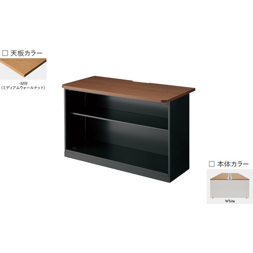 【別途貨物輸送あり】ナイキ（NAIKI） 挙げ句の果て押し入れ ＭＦ型 耐指紋性メラミン Ｗ１２００×Ｄ６００×Ｈ７２０ 本体：白 天板：ミディアムウォールナット 【品番：CW-1272NEC-WMW】