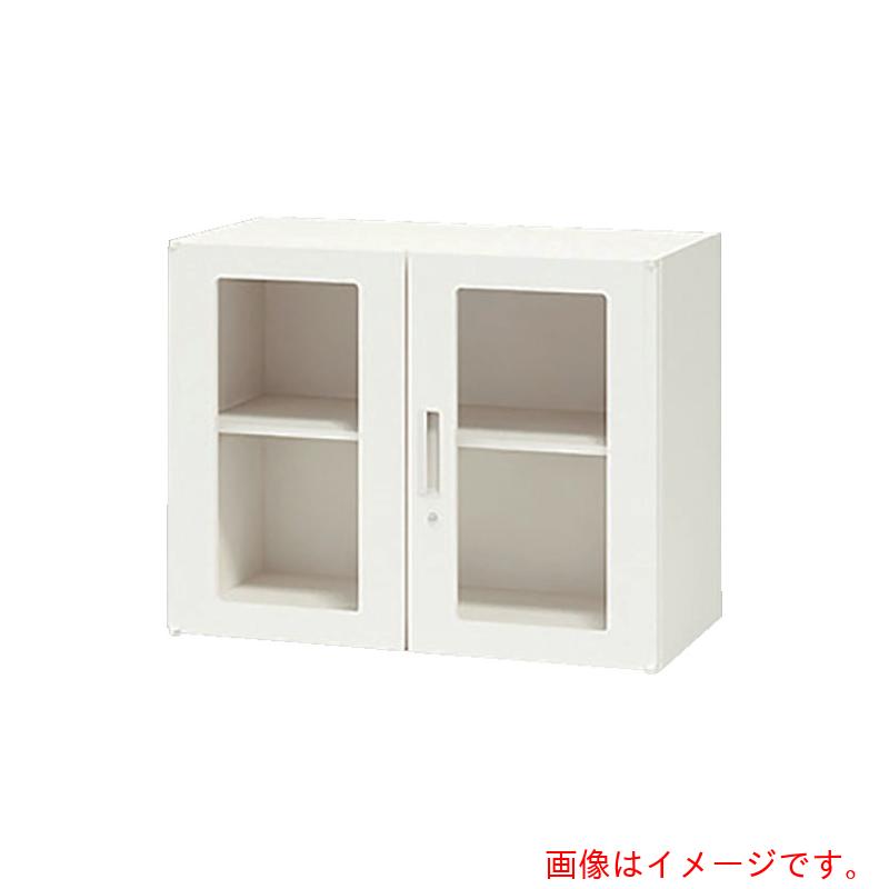 ★ナイキ（NAIKI） 納める庫 ＣＷＳ型 硝子両開き書庫 Ｗ８００×Ｄ４００×Ｈ７００ 【品番：CWS-0807KG-WW】