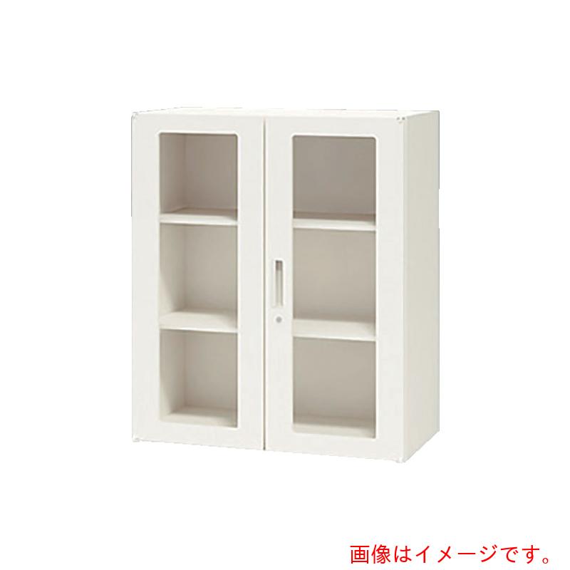 【別途貨物輸送あり】ナイキ（NAIKI） 納める庫 ＣＷＳ型 硝子両開き書庫 Ｗ８００×Ｄ４００×Ｈ１０５０ 【品番：CWS-0811KG-WW】