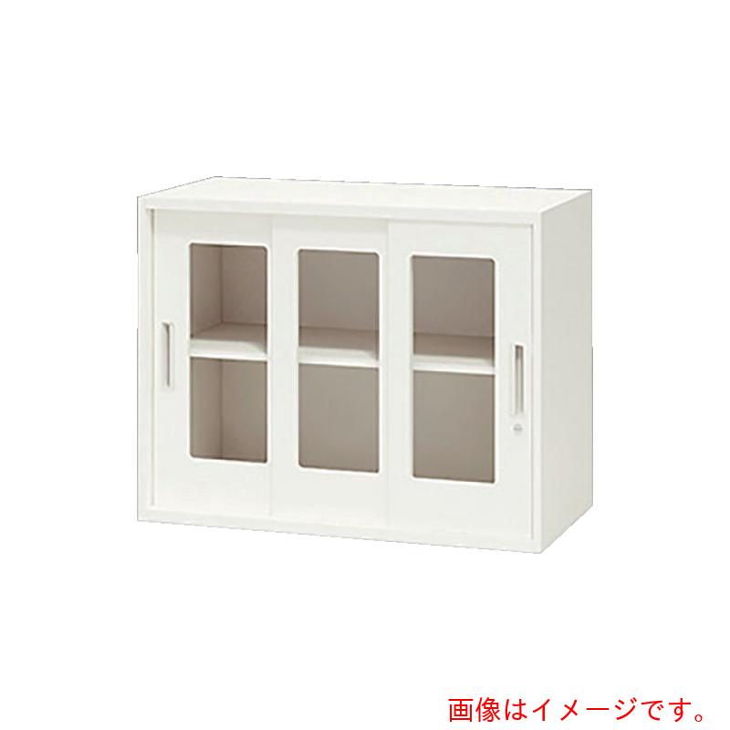 ★ナイキ（NAIKI） 納める庫 ＣＷＳ型 硝子引違い書庫（３枚扉） ８９９×４００×７００ 【品番：CWS-0907HG3-WW】