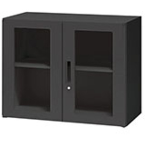 ナイキ（NAIKI） 硝子両開き書庫 ＣＷＳ型納める庫（黒いこと印字機） 【品番：CWS-0907KG-BB】