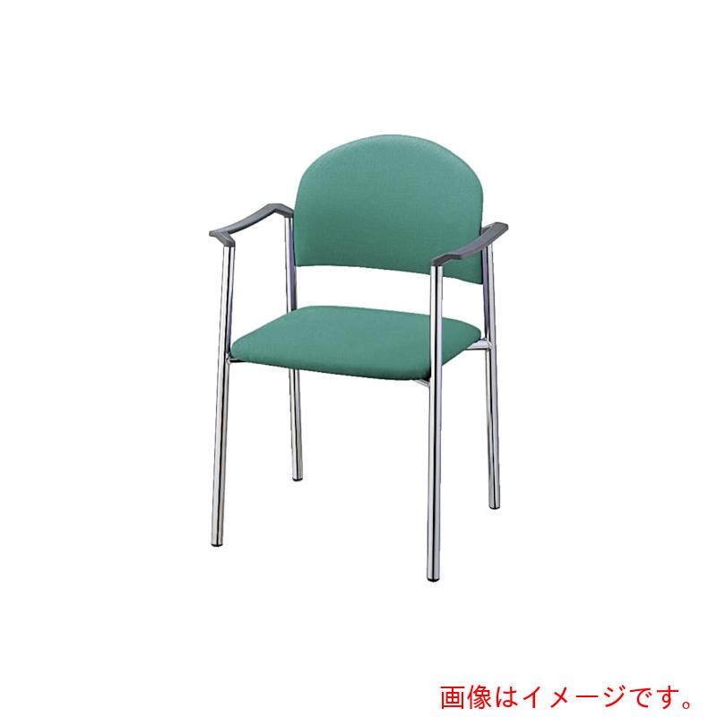 【別途貨物輸送あり】ナイキ（NAIKI） パイプチェアー ビニールなめし革張り 【品番：E164M-LGR】