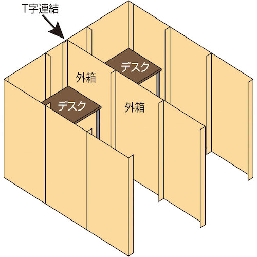 ナカバヤシ 段ボール間仕切り １２枚書き割り／自然的 【品番：NDP-158012NA】