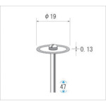 ナカニシ　電着ダイヤモンドディスク　φ１９&times;０．１３&times;軸φ２．３４　＃４００　【品番：14031】｜住設プロ　店