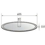 ナカニシ 電着金剛石レコード盤 φ３５×０．８×穴φ３ ＃１４０ 【品番：14113】