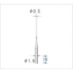 【メール便対応】ナカニシ　超硬カッター　５本入　楕円型　シングルカット　φ０．５×０．５×軸φ１．６　【品番：22011】