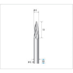 ナカニシ 超硬アルミカッター テーパー型 アルミカット φ6×19×軸φ6 【品番:26821】