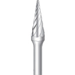 ナカニシ 超硬軽銀切り手 テーパー先丸型 軽銀撥ねのける φ９．５×２７×軸φ６ １４° 【品番：26825】