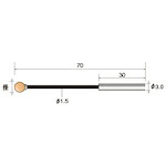 ナカニシ 陶器剃刀砥 弾力性立て坑付 球型 φ１０×軸φ３ ＃２２０ 【品番：42756】 DIY・工具-その他-花・ガーデン・DIY