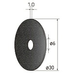 ナカニシ 切りはなす剃刀砥レコード盤 １０枚入 φ３０×１×穴φ６ ＷＡ ＃１００ 【品番：43335】