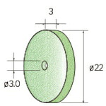 ナカニシ ダイヤホイールゴム剃刀砥 ３枚入 φ２２×３×穴φ３ ＃１２０ 【品番：48211】