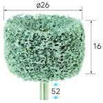 ナカニシ ニューポリッシュサンダー ３本入 円柱型 φ２６×１６×軸φ３ ＃２４０ 【品番：49008】