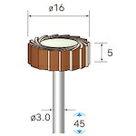 ナカニシ　アラウンドフラップサンダー　５本入　φ１６×５×軸φ３　＃２４０　【品番：49239】