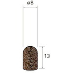 ナカニシ　キャップサンダー　２０個入　円筒先丸型　φ８×１３　＃２８０　【品番：49758】