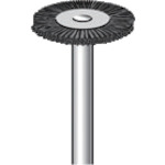 【メール便対応】ナカニシ　毛ブラシ　ハード　馬毛　１０本入　ホイール型　φ１７×１×軸φ３　【品番：50132】