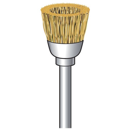 ナカニシ 金管楽器毛はらい 優勝杯型 １０本入 優勝杯型 φ１３×８×軸φ３ 線φ０．１ 【品番：50555】