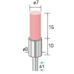ナカニシ セラミックファイバーブラシ 挙げ句の果て型 φ７×１５×軸φ３ 仕上用 【品番：51130】