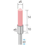 ナカニシ セラミックファイバーブラシ 先っちょ９０° φ５×１４×軸φ３ 【品番：51158】