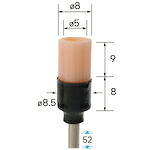 ナカニシ　セラミックファイバーブラシ　カップ　φ８×９×軸φ３　仕上用　【品番：51262】