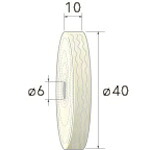 ナカニシ　綿布ホイールバフ　２枚入　φ４０×１０×穴φ６　【品番：54081】