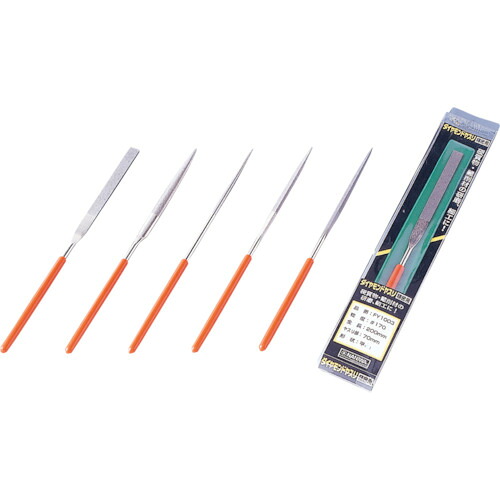 ナニワ研磨工業　ナニワ　ダイヤモンドヤスリ　精密用　＃１７０　５本組　平　２００（７０）　【品番：FY-1003】