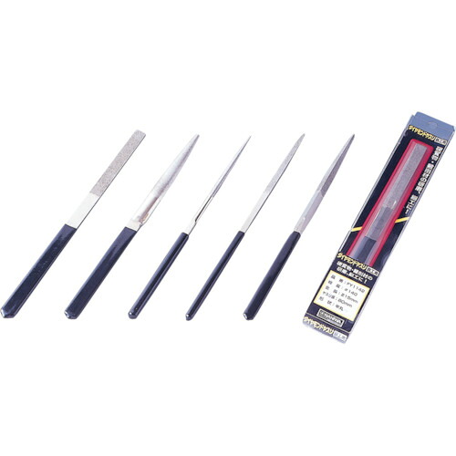 ナニワ研磨工業　ナニワ　ダイヤモンドヤスリ　鉄工用　＃１４０　５本組　平　２１５（８０）　【品番：FY-1042】