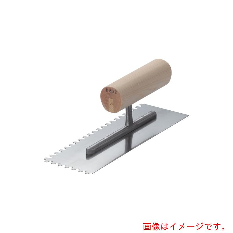 【別途送料あり】ナルセ商工　カネ三　ステンレスクシ目角鏝　【品番：SKK-240】
