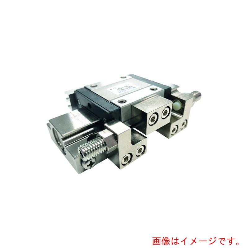 ニューエラー（New-Era） ピコテーブル シリンダ内径Φ１６ ストローク２０ｍｍ ベース配管 ショックアブソーバ両側調整機構付 【品番：PPT-SD16-20-PPQM】