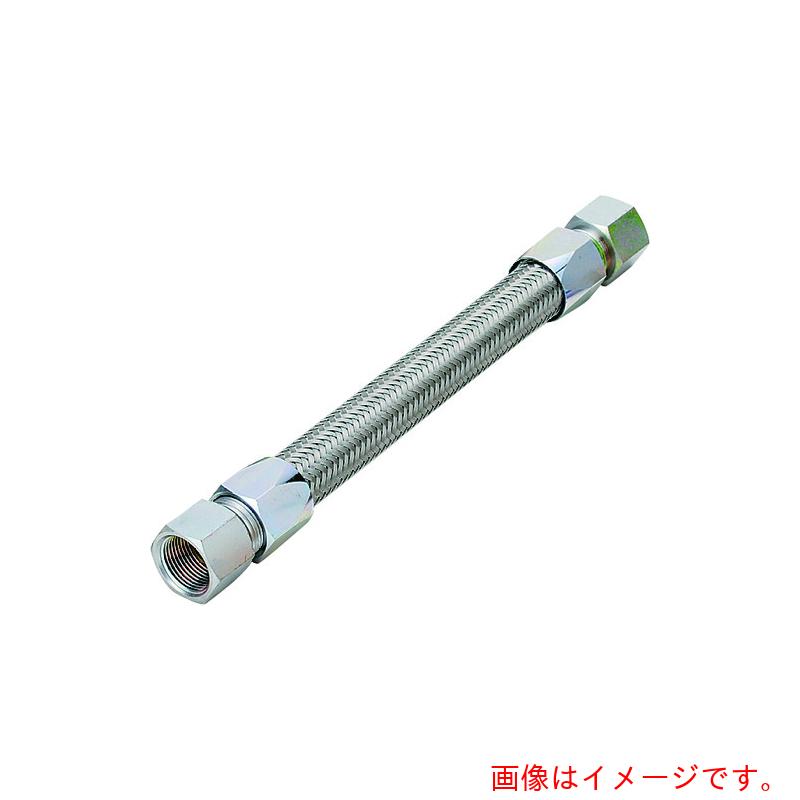 南国フレキ工業（NFK）　ライトユニオン式（メタルタッチ無溶接式）フレキシブルホース　メス×メス型　継手ＳＳ４００　２５Ａ×１１００Ｌ　【品番：NK-3400FF/SS400-25A-1100L】