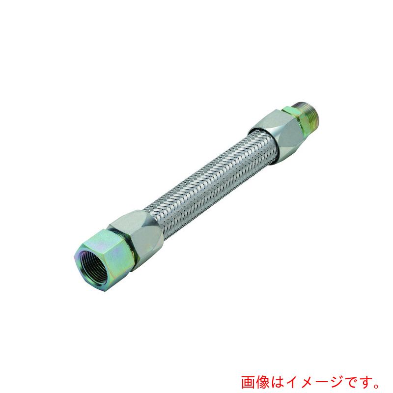 南国フレキ工業（NFK）　ライトユニオン式（メタルタッチ無溶接式）フレキシブルホース　オス×メス型　継手ＳＳ４００　２５Ａ×１３００Ｌ　【品番：NK-3400MF/SS400-25A-1300L】