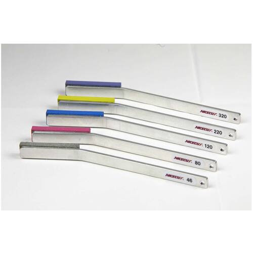 富士元工業　ゴム砥石　磨きの鬼　＃４６　＃８０　＃１２０　＃２２０　＃３２０　５種セット　【品番：MOS-12S-5】