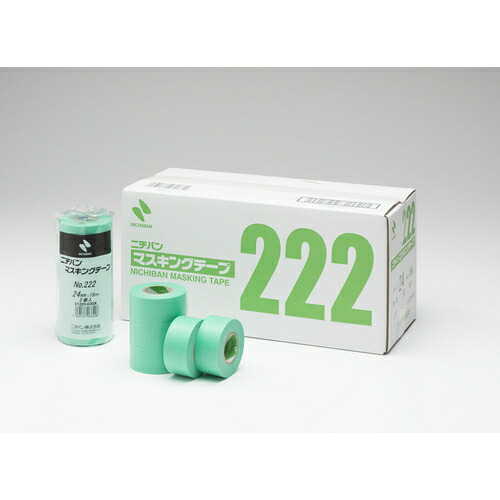 ニチバン　マスキングテープ　２２２－１５　１５ｍｍ　ＢＯＸ（８巻入り×１０パック）　【10個】　【品番：222H-15BOX】