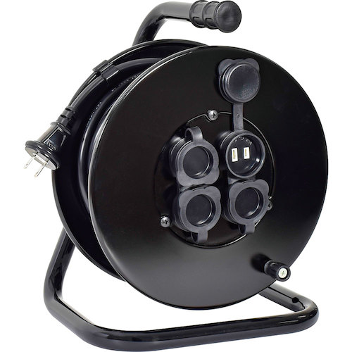 日動工業　電工ドラム　１００Ｖ　防雨防塵型　グッドリール　アース無し　２５ｍ　【40個】　【品番：FGW25-BK】