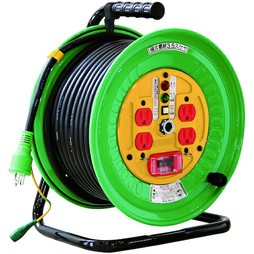 日動工業　電工ドラム　標準型ドラム１００Ｖ　過負荷漏電しゃ断器付　３０ｍ　【品番：ND-EK34】