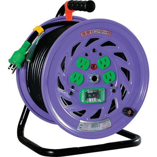 日動工業 電工ドラム 100V 屋内型 温度センサー付 漏電保護専用ブレーカー付 50m 【品番:NF-EB54】|住設プロ 店