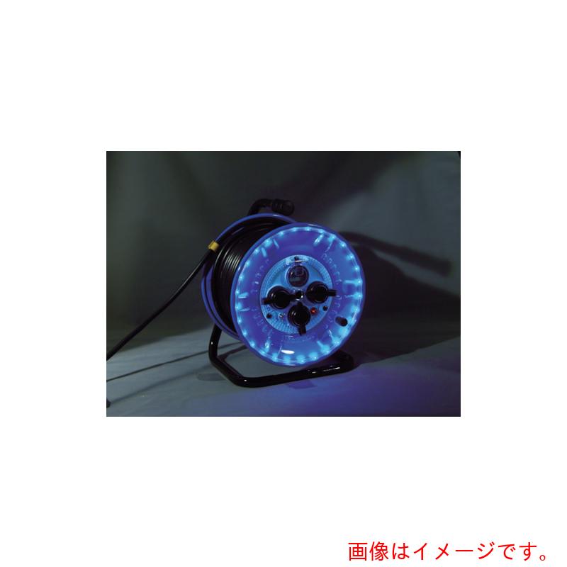 日動工業　電工ドラム　防雨型ＬＥＤラインドラム　緑　過負荷漏電保護兼用　３０ｍ　【品番：NPWL-EK33-G】