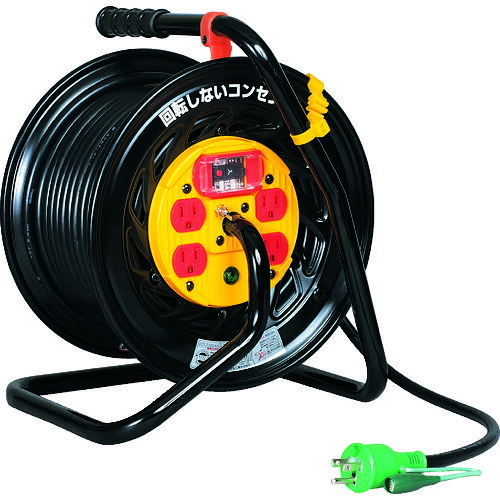 日動工業　電工ドラム　マジックリール　過負荷漏電保護兼用ブレーカ付　３０ｍ　【品番：Z-EK34】｜住設プロ　店