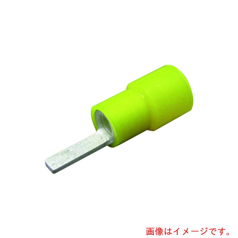 ニチフ 絶縁被覆付圧着端子（ＢＴ形） ブレード形（１００ＰＣＳ） 【10個】 【品番：TMEN BT-5.5-18-YCL】