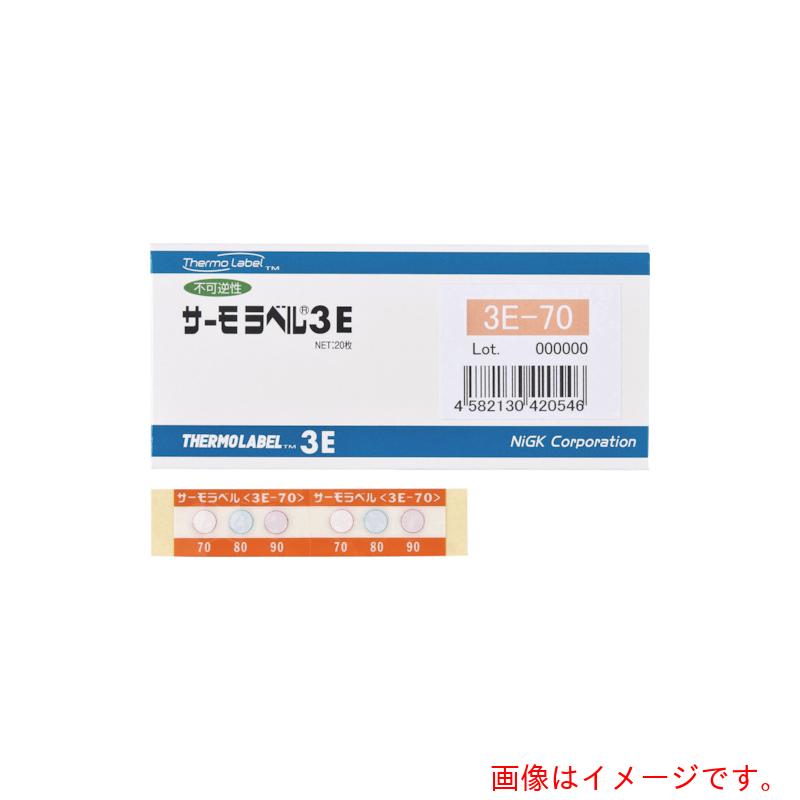 日油技研工業　サーモラベル３点表示屋外対応型　不可逆性　１４０度（１箱２０枚入）　【品番：3E-140】