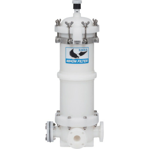 【別途送料あり】日本フイルター（NiF）　強酸液用　樹脂製フィルターハウジング　「ＥＧＨ－８－Ｃ－Ｔ」　（ＰＶＤＦ製）　５００ｍｍ４本用　【品番：EGH-8-C-T】 301,366円