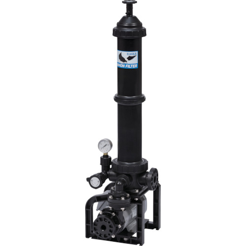 【別途送料あり】日本フイルター（NiF）　ポンプ付き樹脂製ろ過機　「ＥＧＬ&minus;２&minus;Ｂ&minus;６&minus;Ｔ」　～２７００Ｌ／ｈ　（ブラックタイプ）　５００ｍｍ１本用　６０Ｈｚ　【品番：EGL-2-B-6-T】｜住設プロ　店