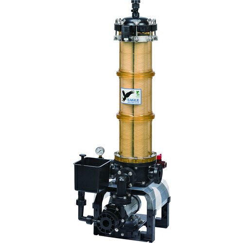 【別途送料あり】日本フイルター(NiF) ポンプ付き樹脂製ろ過機 「EGLE−12−A−5−T」 ~13500L/h (中が見える透明) 750mm4本用 50Hz 【品番:EGLE-12-A-5-T】|住設プロ 店