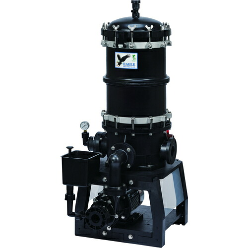 【別途送料あり】日本フイルター(NiF) ポンプ付き樹脂製ろ過機 「EGLE−30−B−5−T」 ~27000L/h (ブラックタイプ) 500mm15本用 50Hz 【品番:EGLE-30-B-5-T】|住設プロ 店