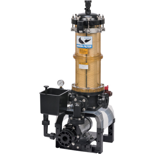 【別途送料あり】日本フイルター(NiF) ポンプ付き樹脂製ろ過機 「EGLE−8−A−5−T」 ~13000L/h (中が見える透明) 500mm4本用 50Hz 【品番:EGLE-8-A-5-T】|住設プロ 店