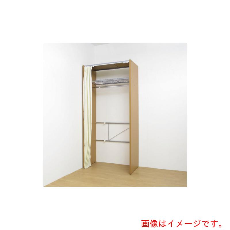 【別途貨物輸送あり】日本住器加工 窓掛け軌跡付き添い人伸縮式クローゼットロッカー 上棚有 最大限度幅１２５ｃｍ 赤銅色 【品番：1800-80CT BR】