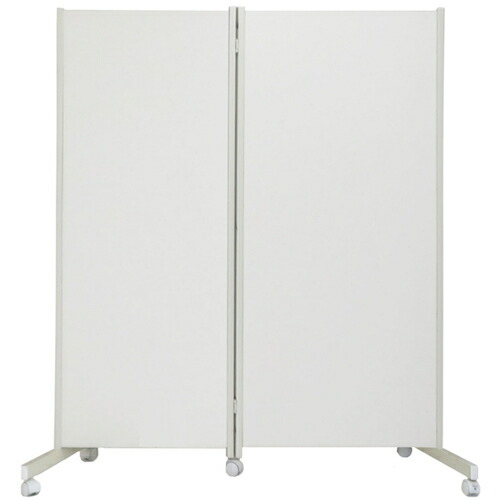 【別途送料あり】日本住器工業　折り畳みパーテーション　高さ１４５ｃｍ　２連　アイボリー　【品番：OTP-145(2)IV】