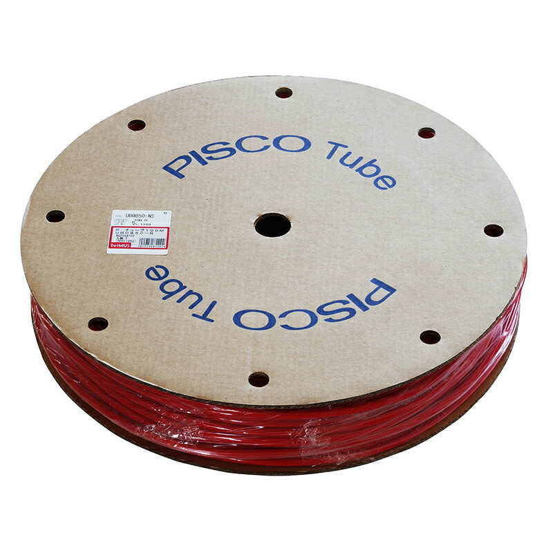 新潟精機 BeHAUS ポリウレタンチューブ 8mm 100m巻 赤 UB0850-100-R 【品番：4975846870024】